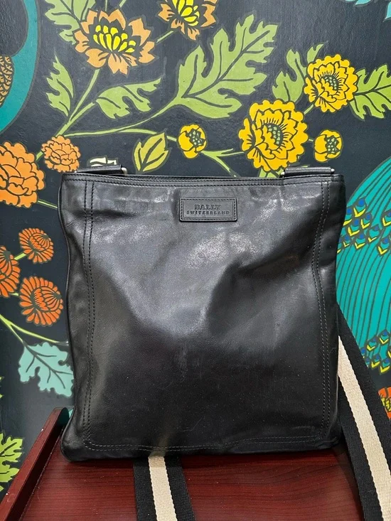 Bally Switzerland Black Leather Crossbody – Heritage Web Strap - Picture 5 of 11